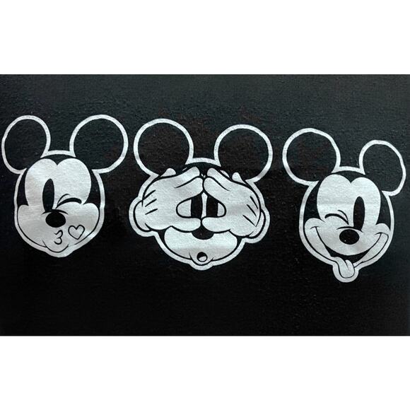 Disney Mickey Mouse “See No Evil” Black Graphic T-Shirt - Woman’s Size Small - Picture 3 of 7